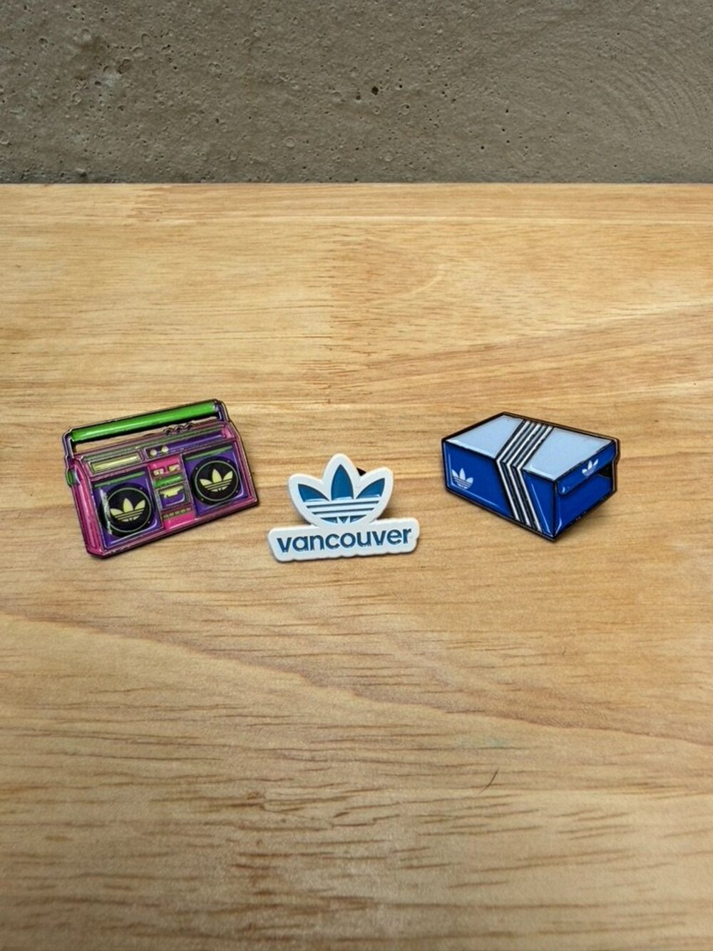 3 x adidas enamel pins